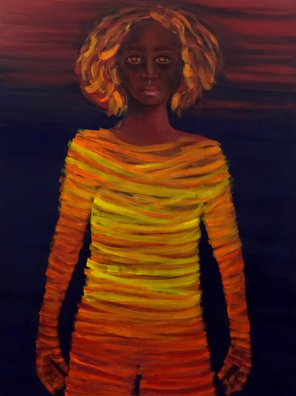 Cheveux de feu 2020 huile sur toile 89X116 cm