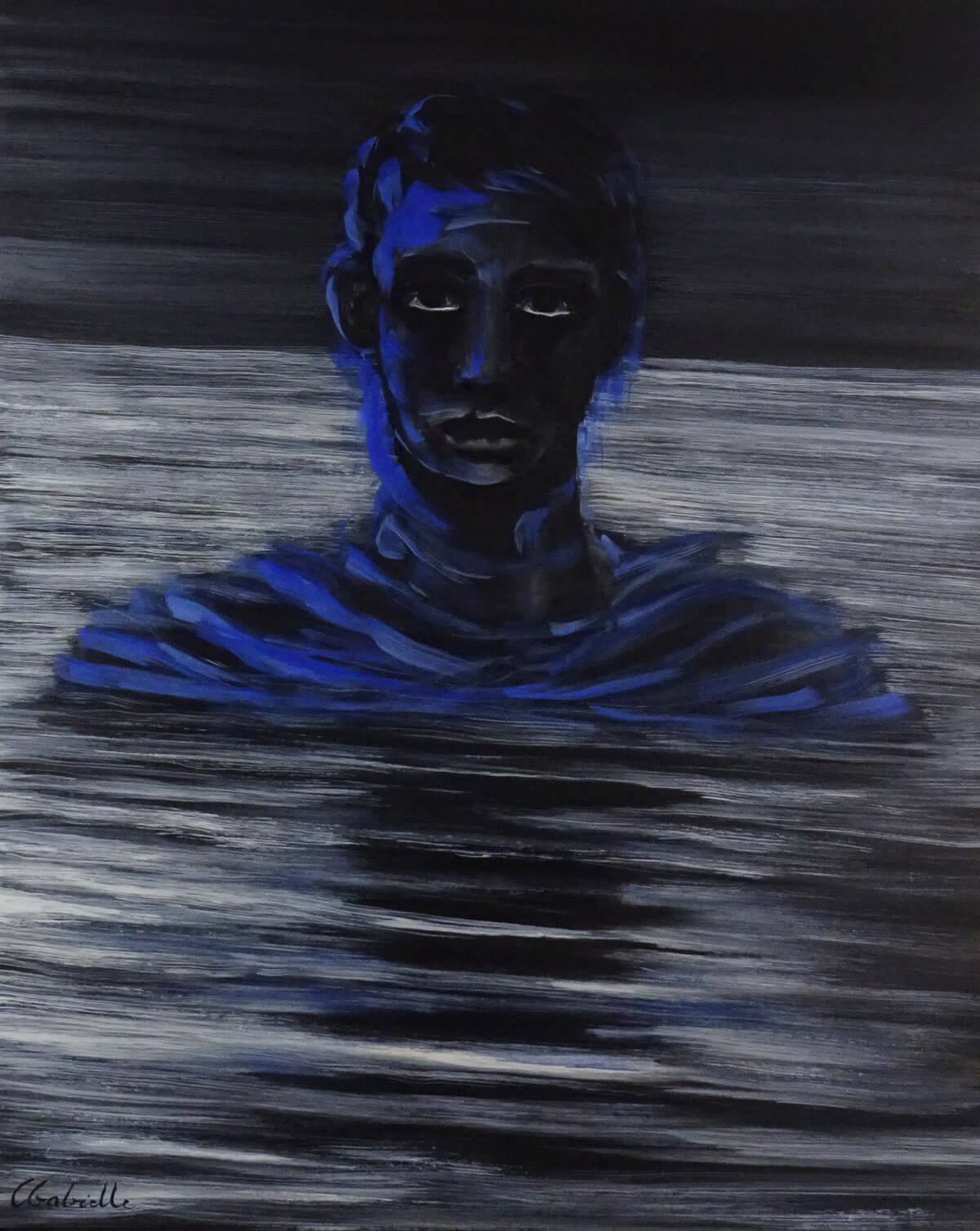 L'Homme 2020 huile sur toile 81x100 cm