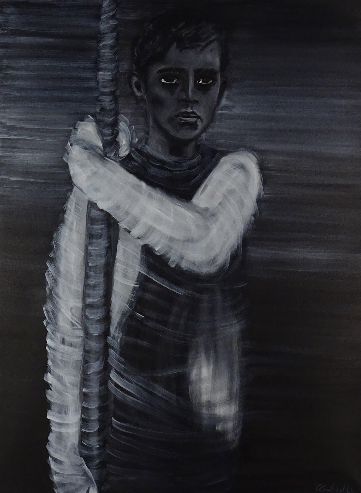 Le soldat des mers 2020 huile sur toile 97x130 cm