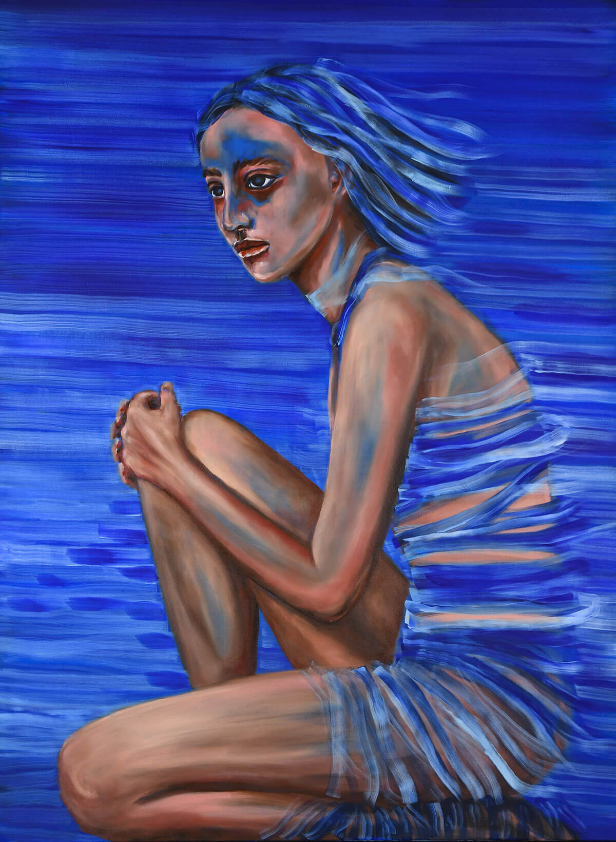 Mélancolie des océans 2020 huile sur toile 97X130 cm