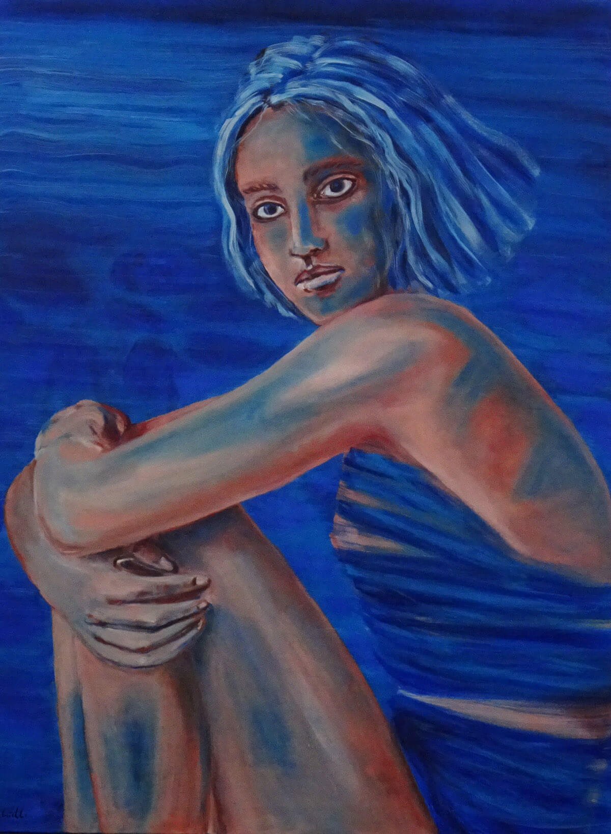 Pénsée d'outre mer 2020 huile sur toile 97X130 cm