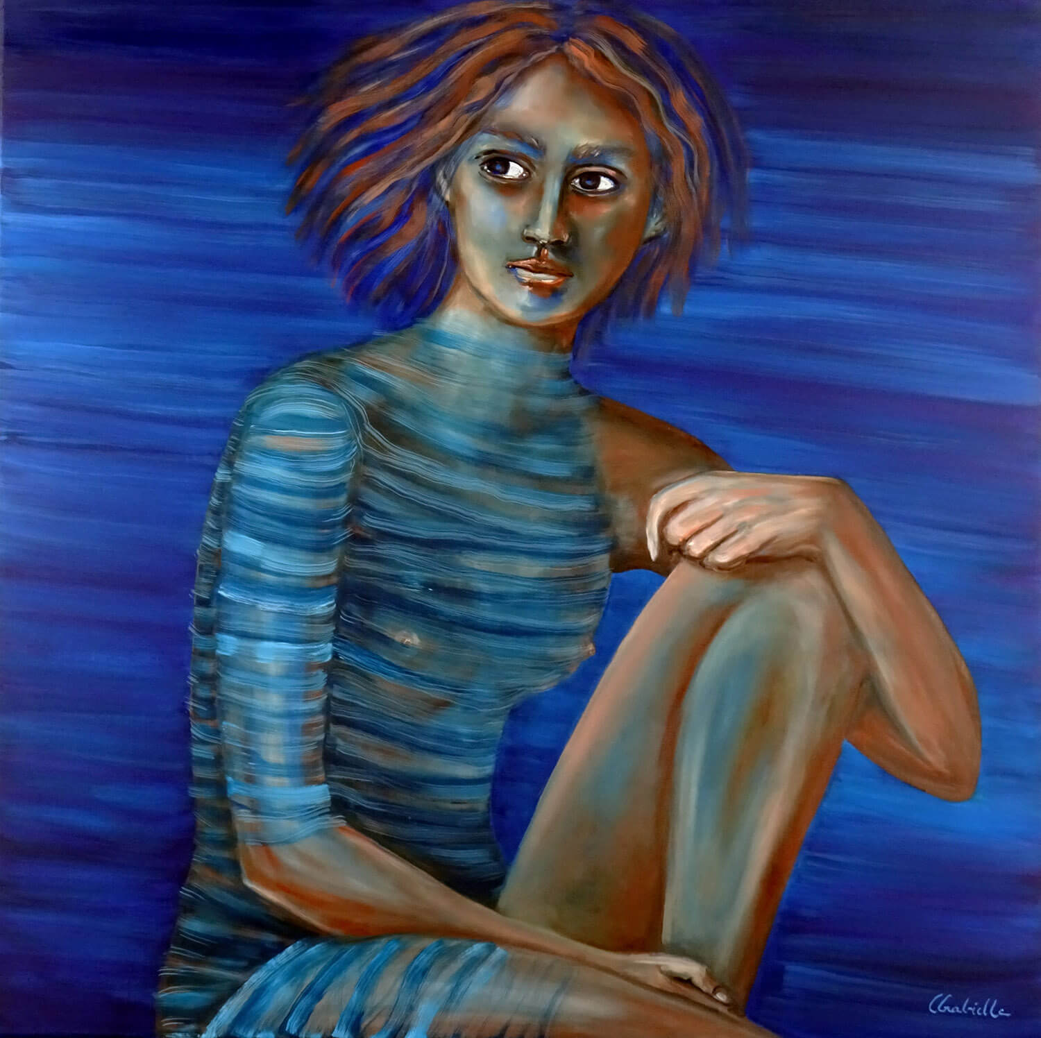 Profondeur des mers 2019 100x100 cm